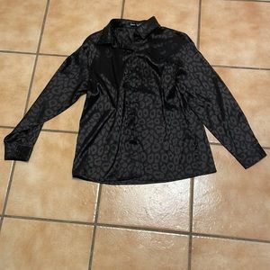 Cheetah Print Button Down